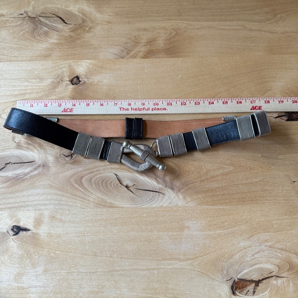 PEREZ SANZ BELT BLACK LEATHER SILVER VINTAGE RARE ARTISAN STATEMENT PIECE UNIQUE - Picture 4 of 13
